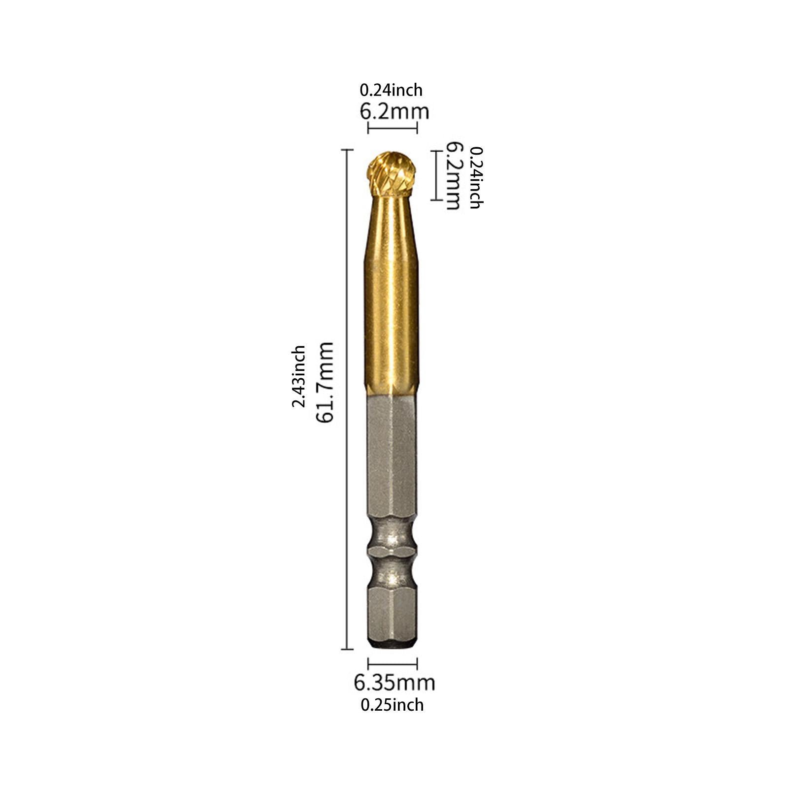 Carbide Rotary Burr Bit Sturdy Cutting Burr for Carving Drilling Woodworking Style A