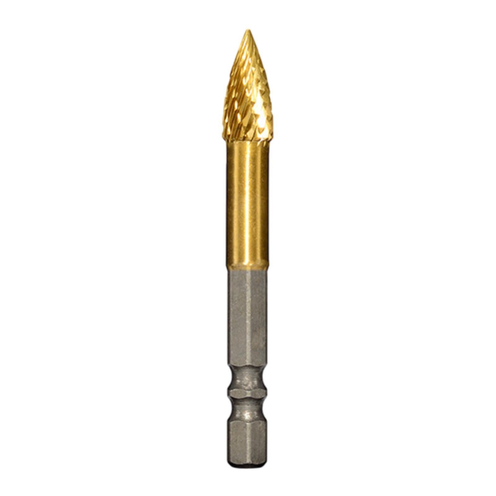 Carbide Rotary Burr Bit Sturdy Cutting Burr for Carving Drilling Woodworking Style D