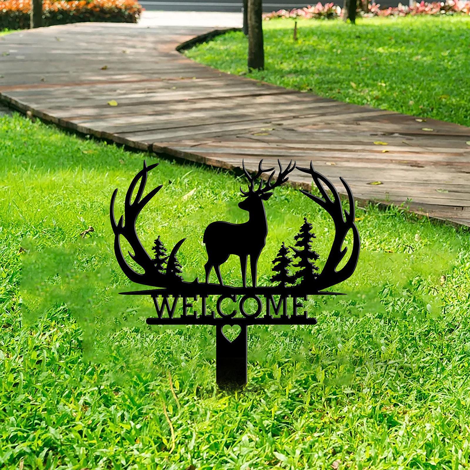 Deer Garden Stake Heavy Duty Realistic Garden Decor for Yard Patio Courtyard