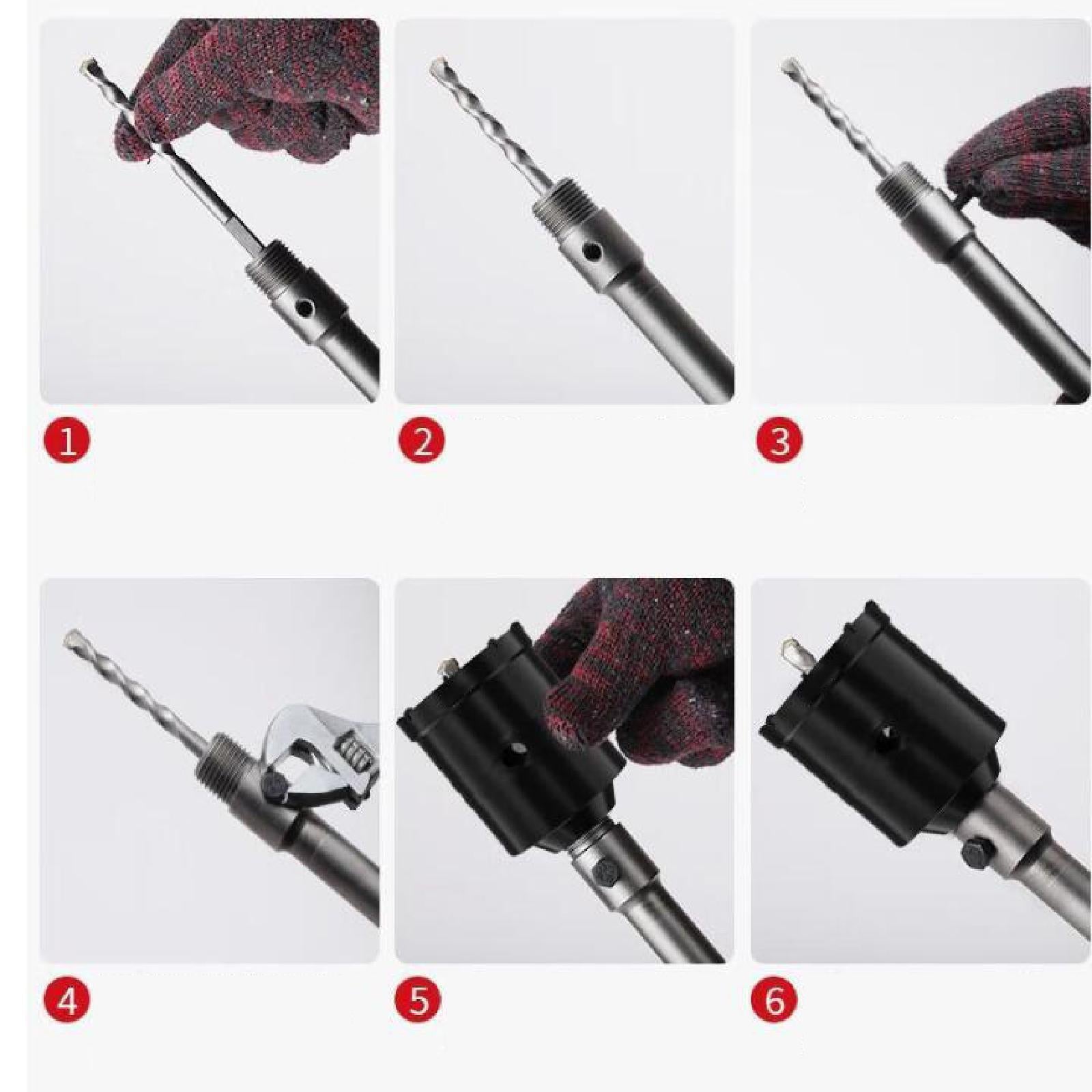 Concrete Hole Opener Parts Repair Replacement for Concrete Wall Cement Brick with Round Shank Rod