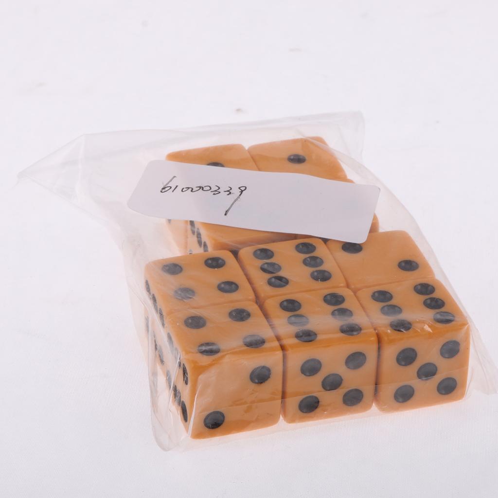 3xPack of 10pcs 18mm Six Sided D6 Spot Dice for D&D TRPG Party Game Toy Orange