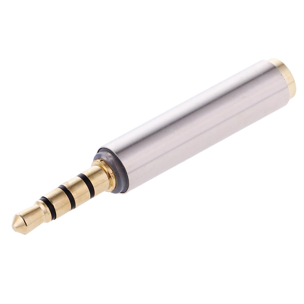 2x4 Pole Male to Female Converter Connector Audio Headphone Microphone Adapter
