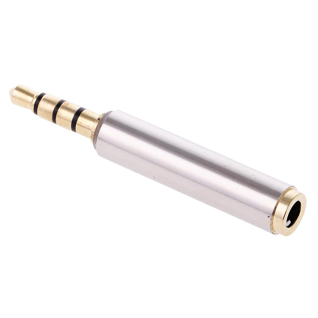 2x4 Pole Male to Female Converter Connector Audio Headphone Microphone Adapter