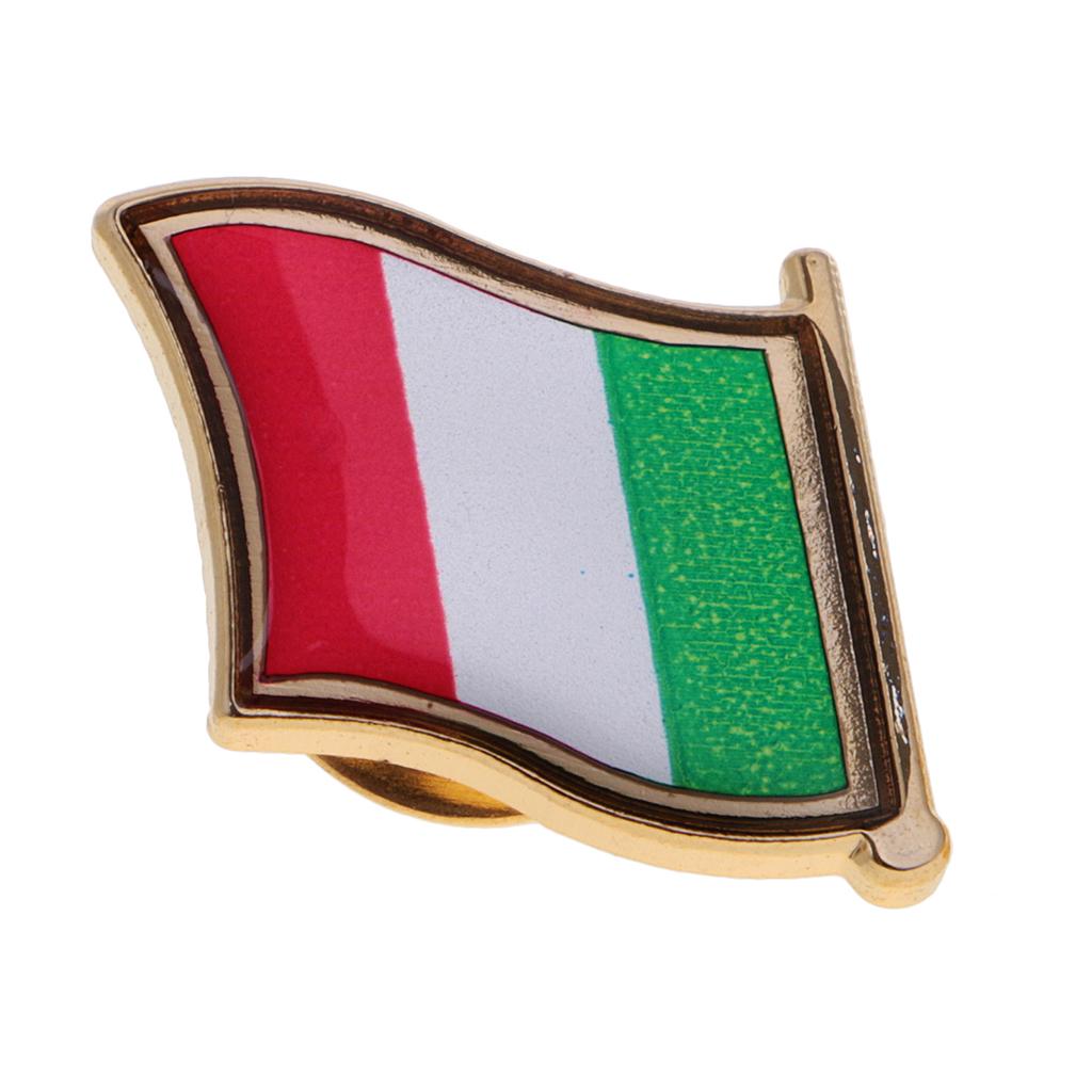 3xNational Metal Flag Pin Badge Enamel Badge for Clothes Lapel Bag Decor Italy