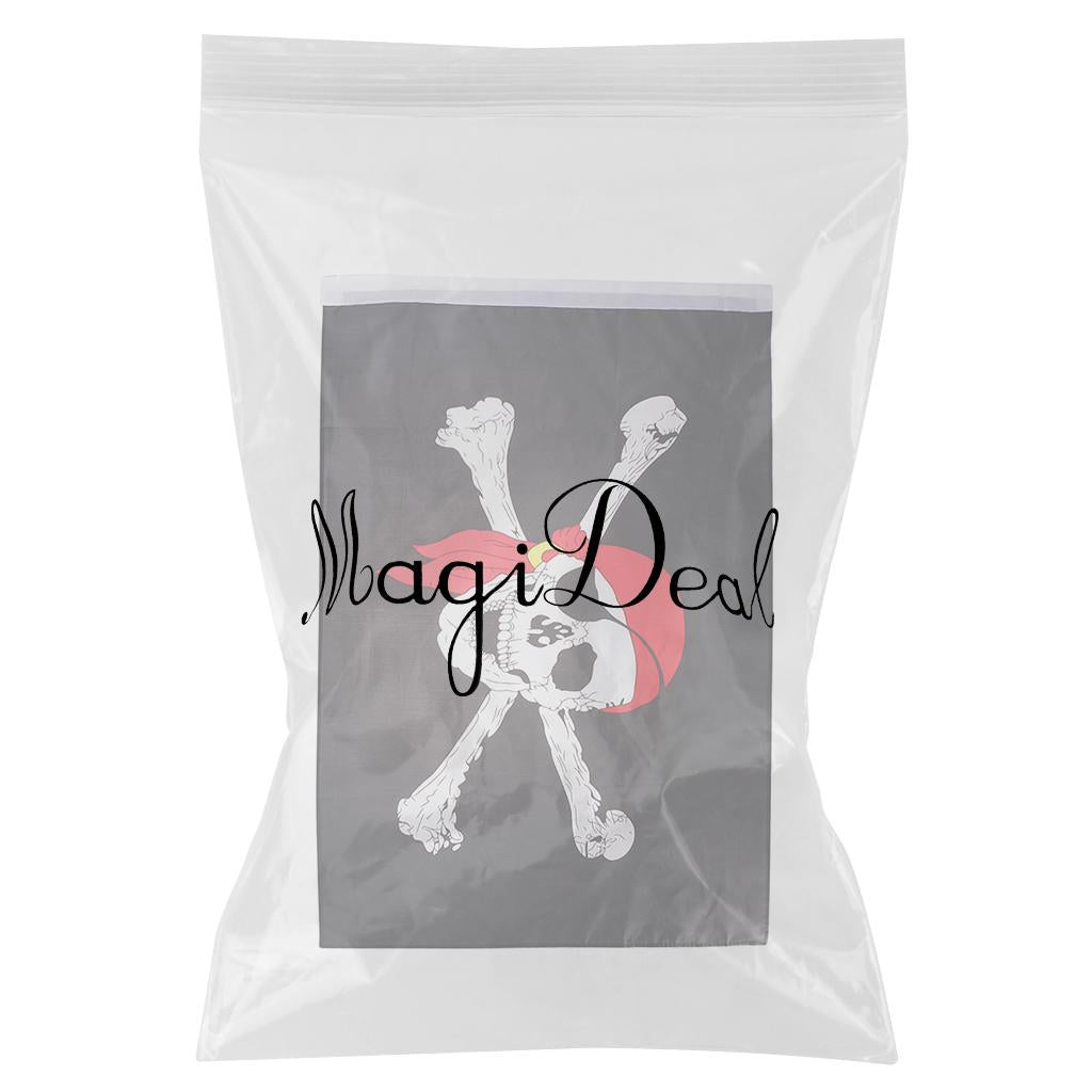 2x2ftx3ft Pirate Skull with Red Bandana Flag Polyester 60x90cm for Hom Decors