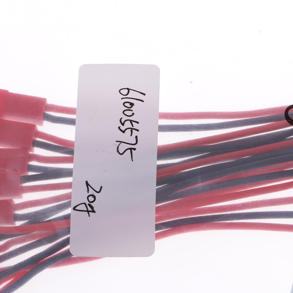 4x5 Pairs 10cm 22AWG Silicon Wire 2-Pin JST Connector Plug Male&Female