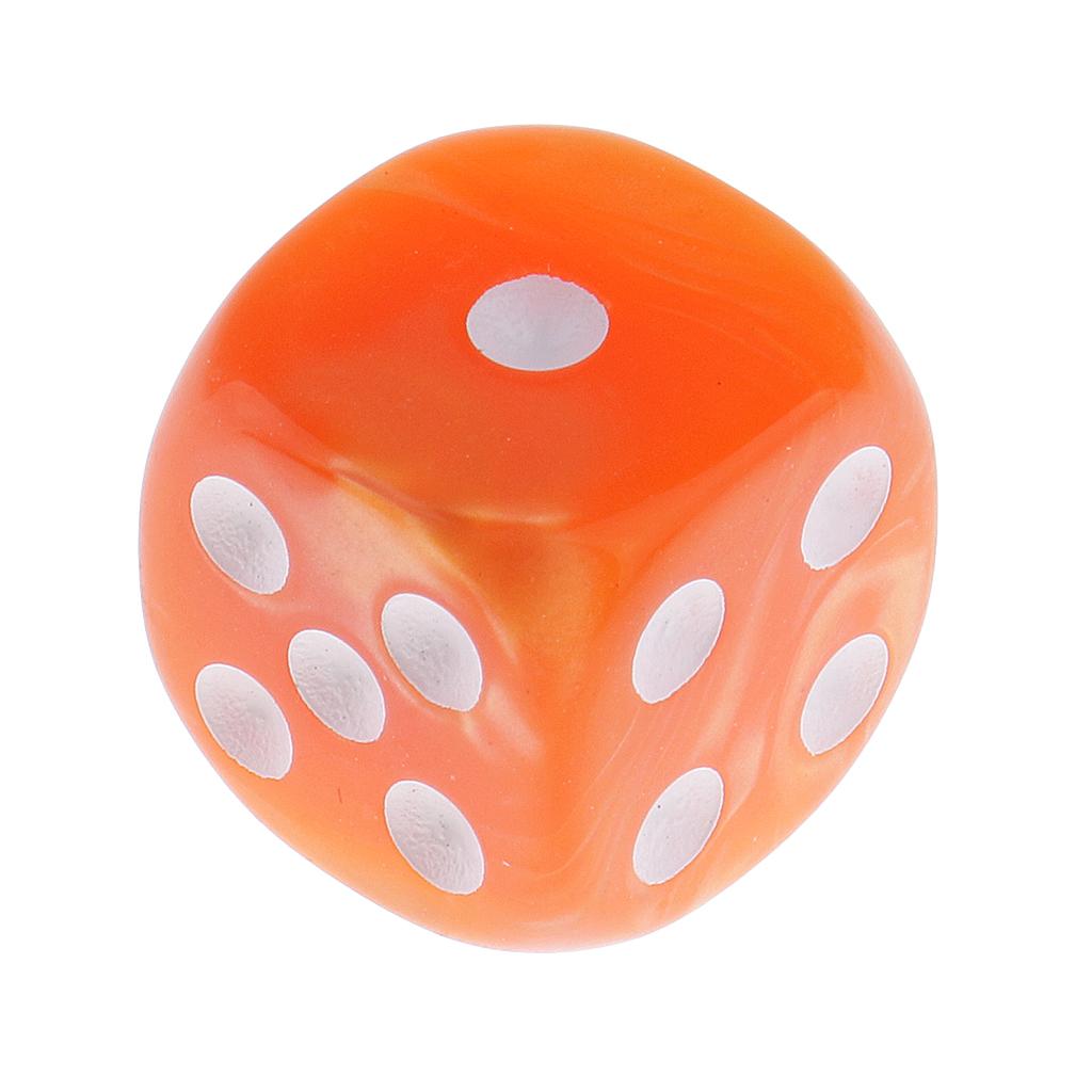 3x10 Pieces Plastic 6-sided Digital Dice D6 for Party Bar Table Game Orange