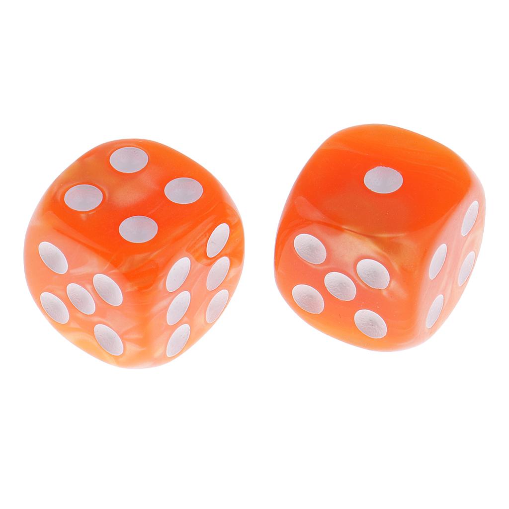 3x10 Pieces Plastic 6-sided Digital Dice D6 for Party Bar Table Game Orange