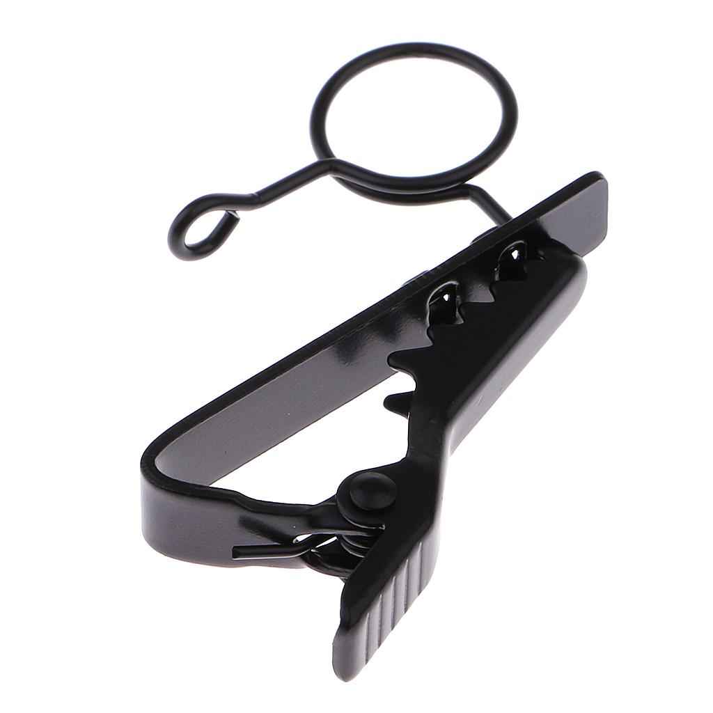 Durable Metal Small Microphone Hands Free Collar Tie Clip with Ring 10mm for Stage Show Mic Accessory