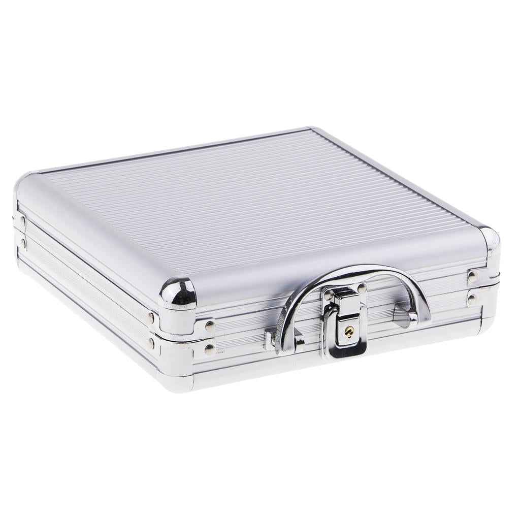 Portable Poker Chips Aluminum Case Container Poker Chips Storage Box 100pc