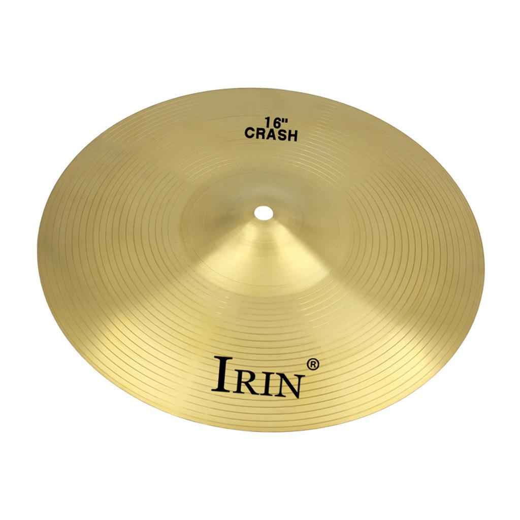 16 Inch Brass Crash Ride Cymbal Hi Hat Cymbals for Drum Percussion Musical Instrument Set