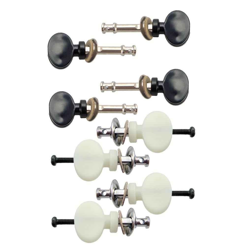 Set of 4 Ukulele Strings Tuning Pegs Keys for Ukulele Guitar Parts Black