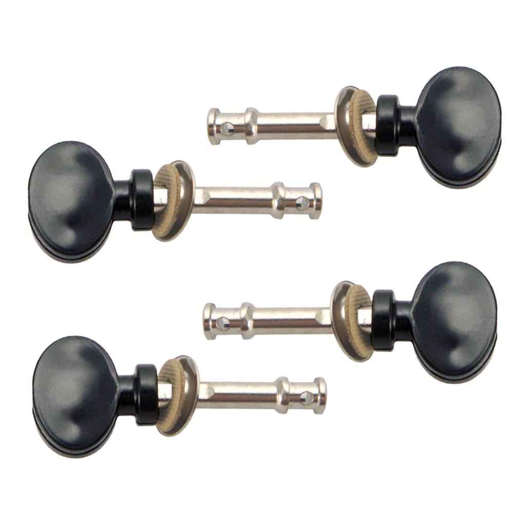Set of 4 Ukulele Strings Tuning Pegs Keys for Ukulele Guitar Parts Black