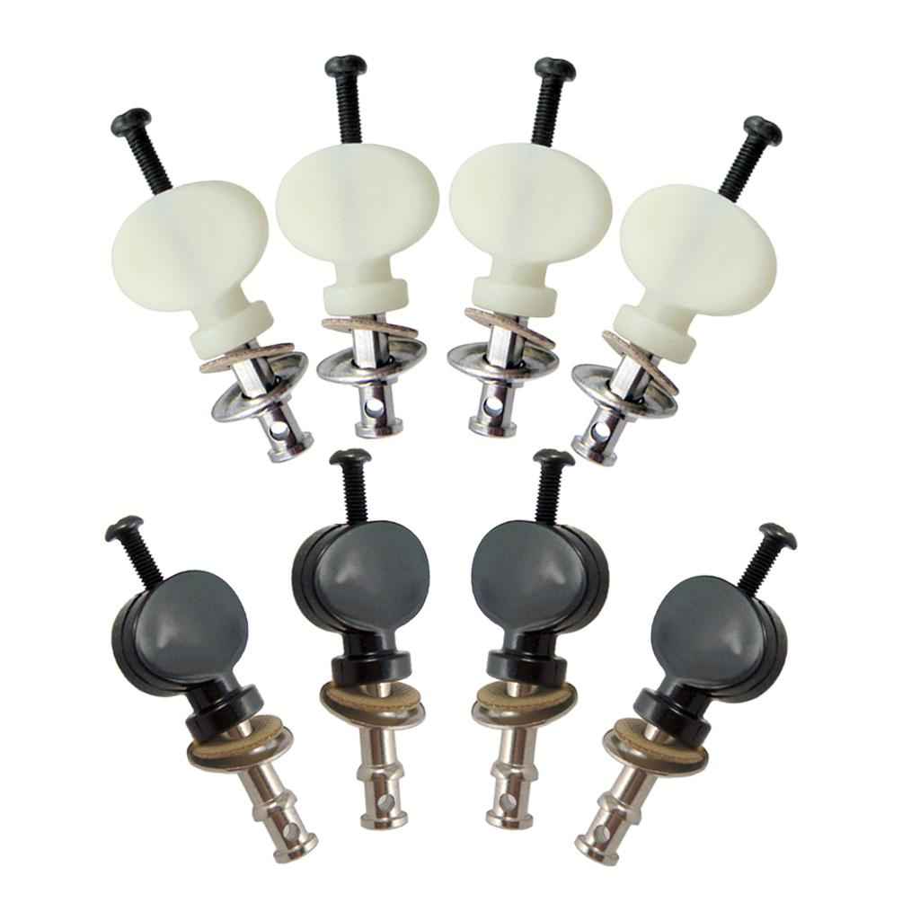 Set of 4 Ukulele Strings Tuning Pegs Keys for Ukulele Guitar Parts Black