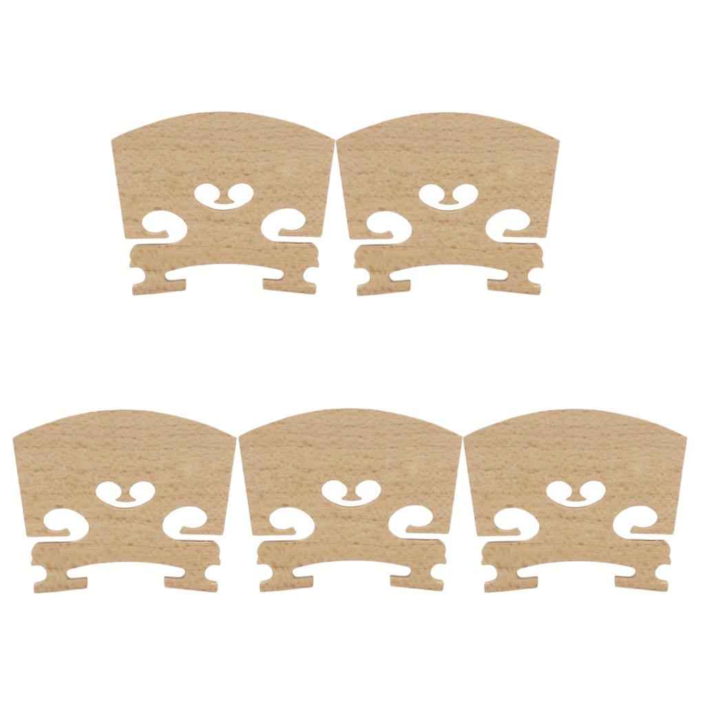 5PCS Maple Wood Violin Bridge for 4/4 Full Size Violin Replacement Durable