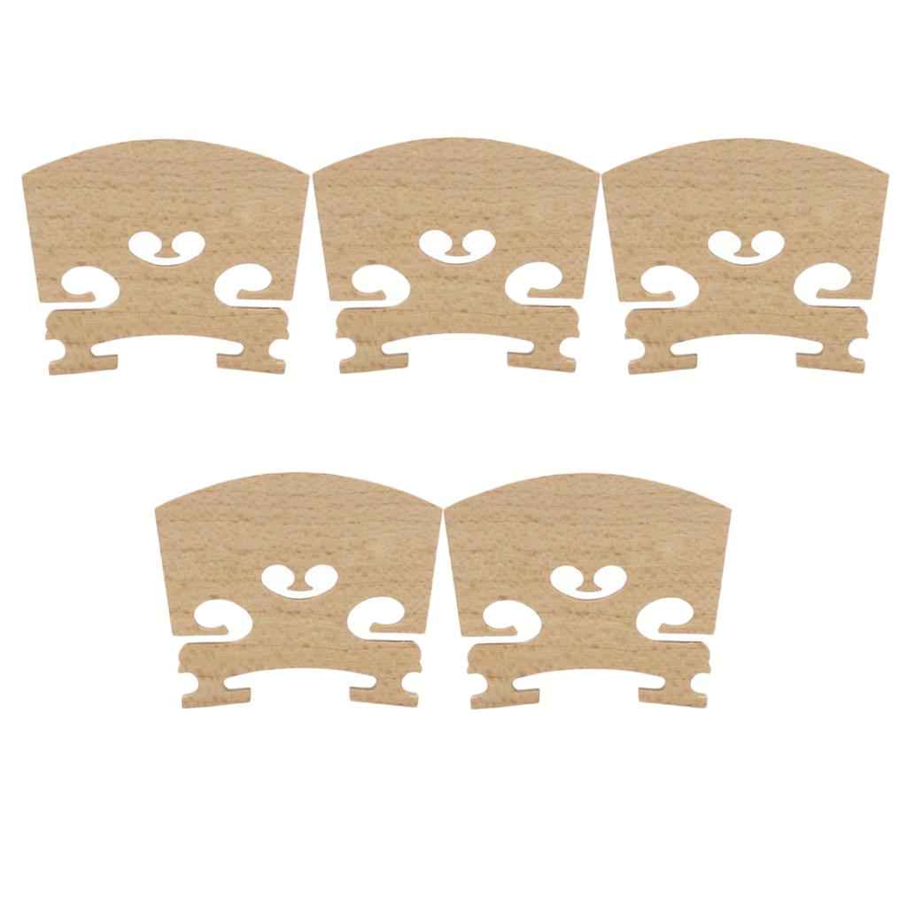 5PCS Maple Wood Violin Bridge for 4/4 Full Size Violin Replacement Durable