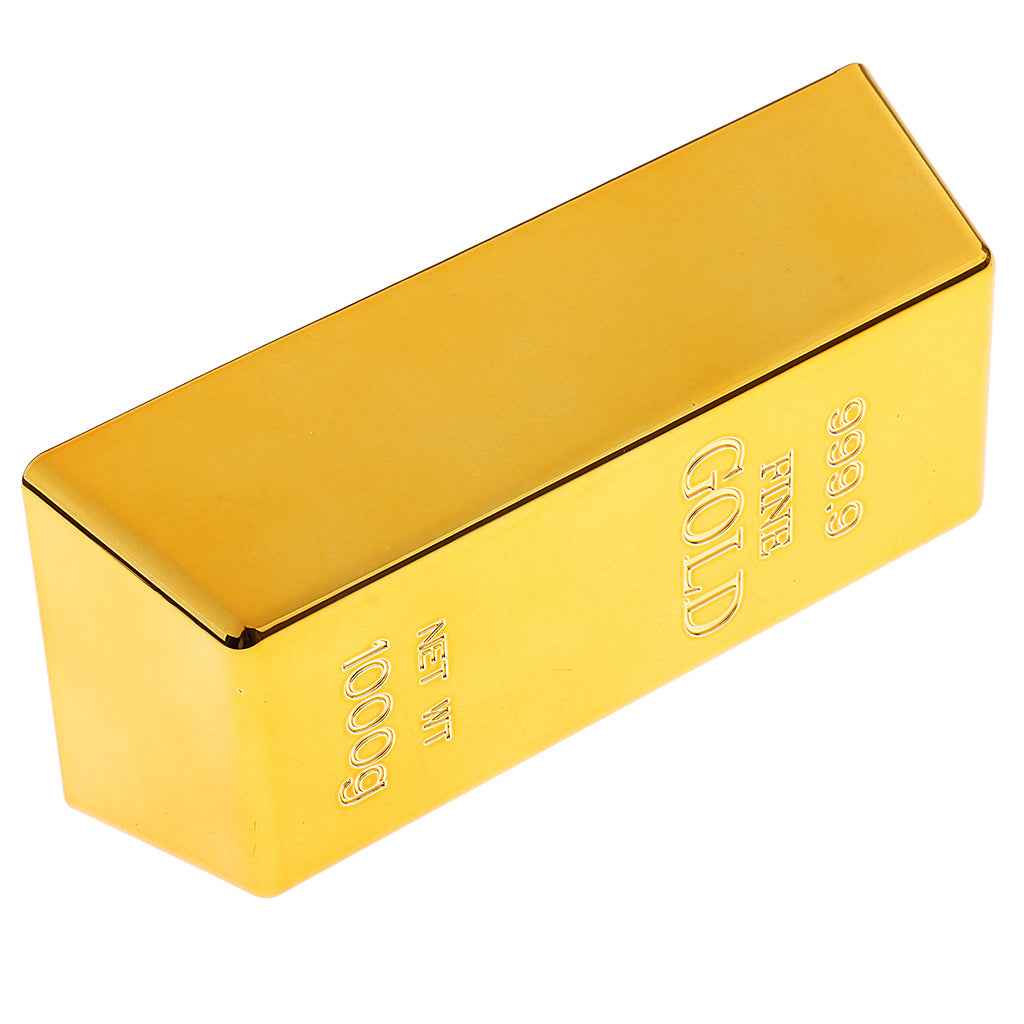 Fake Plastic Gold Bar Bullion Desk Table Office Decoration Fancy Dress Party