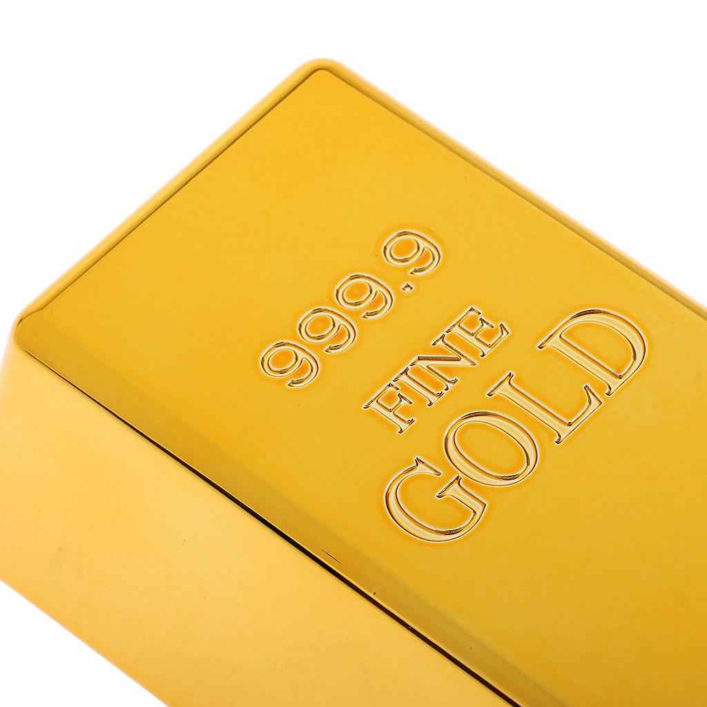 Fake Plastic Gold Bar Bullion Desk Table Office Decoration Fancy Dress Party
