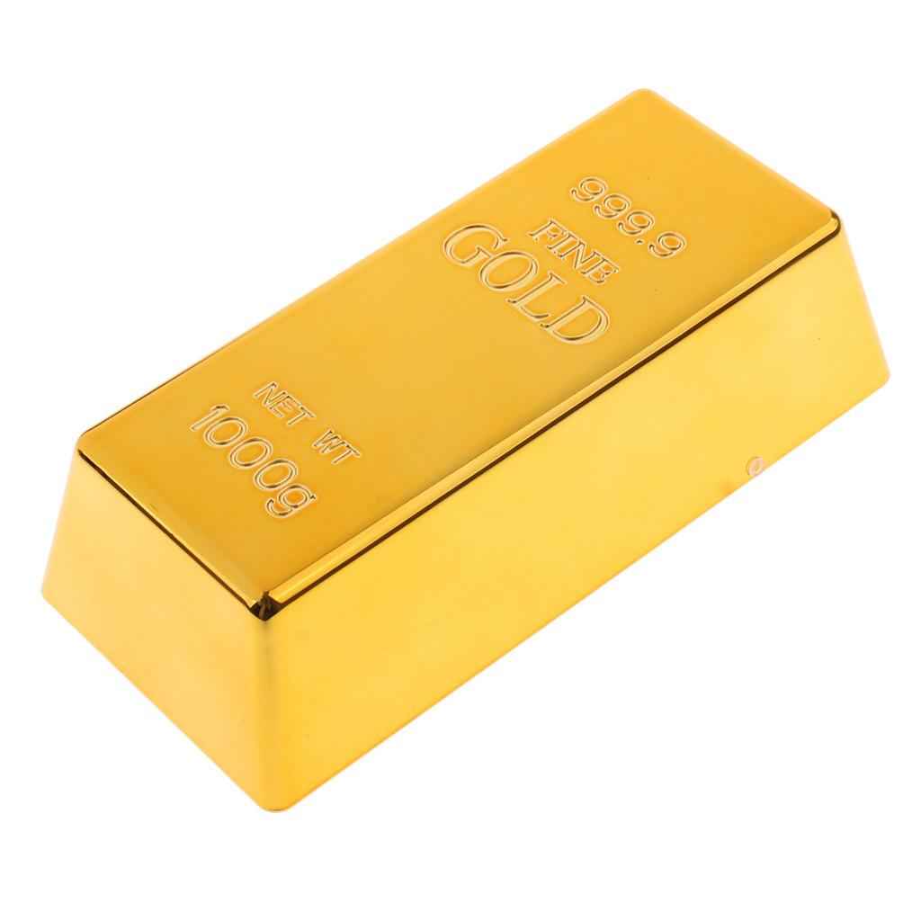 Fake Plastic Gold Bar Bullion Desk Table Office Decoration Fancy Dress Party