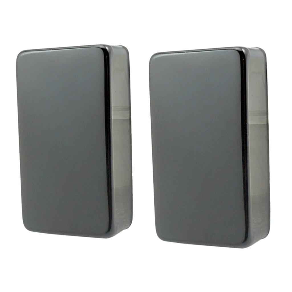 2 Pack Sealed Humbucker Pickup Cover for Electric Guitar Parts Black
