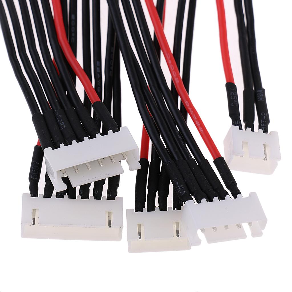 10 Pieces JST-XH 2S 3S 4S 5S 6S LiPo Balance Cable Charging Power Wire 10cm