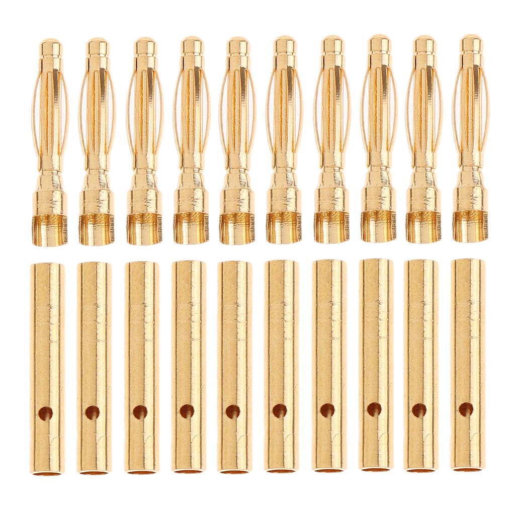 3x10 Pairs 2mm Male / Female Gold Plated Banana Plug Connector Adapter
