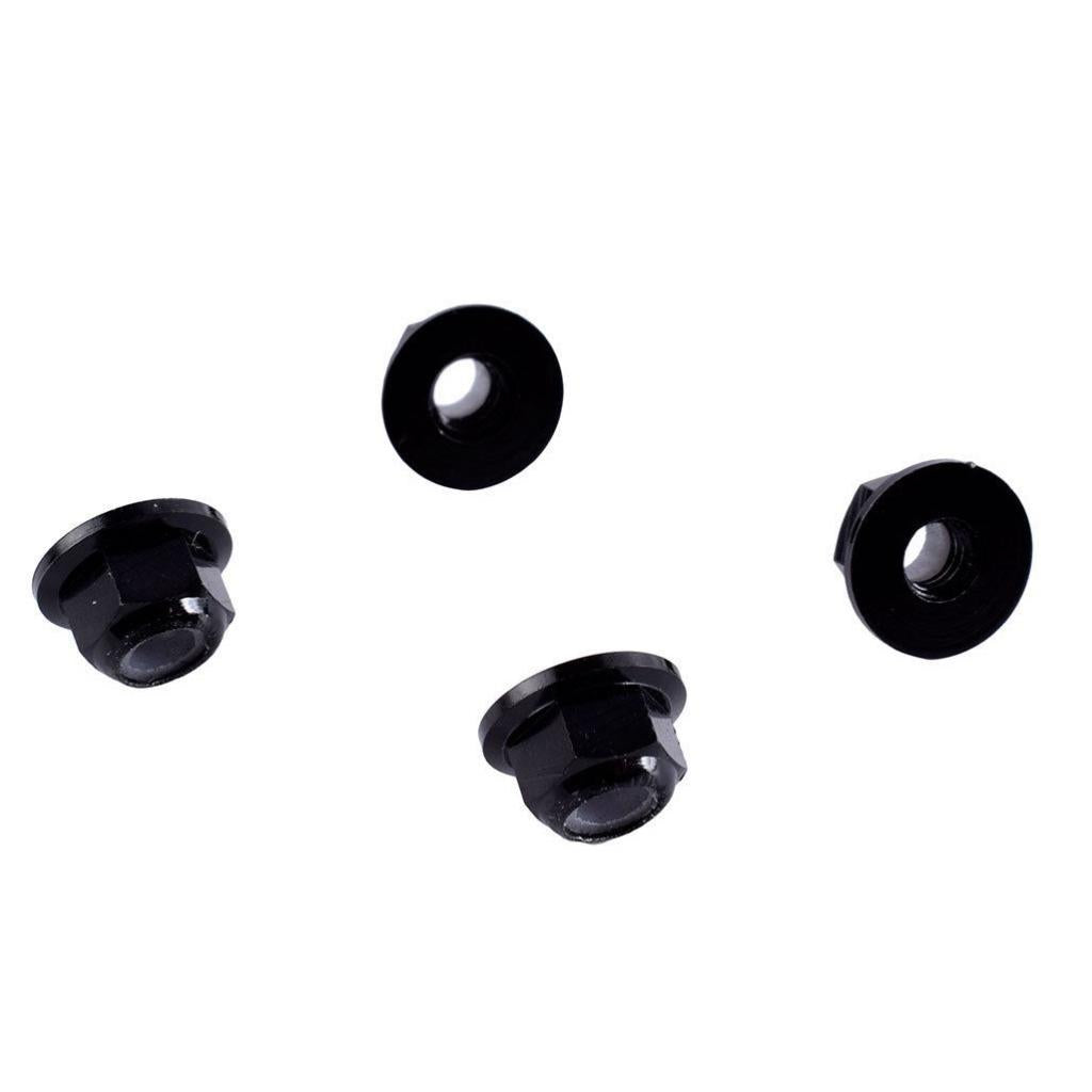 20pcs Black Steel M4 4mm 1/10 RC Vehicle Fastener Nuts Wheel Tires Accessory