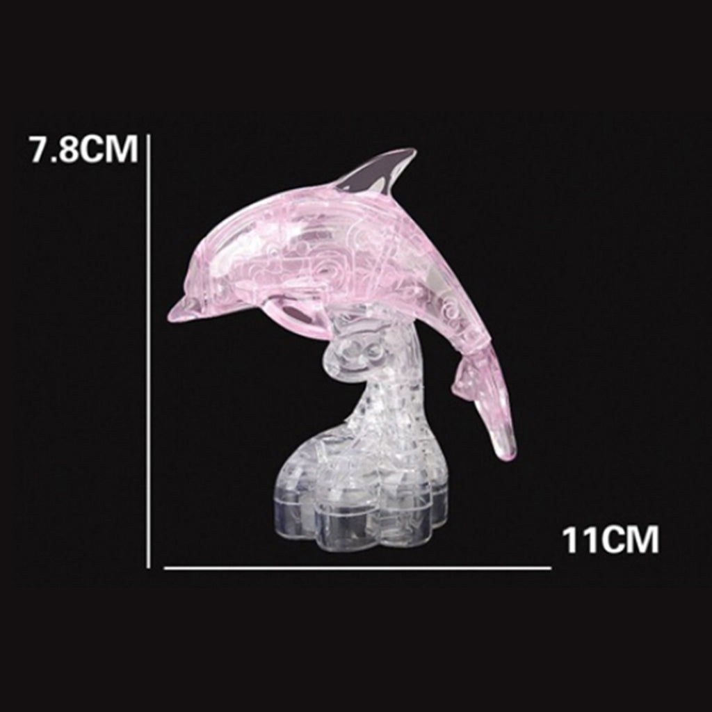 3D DIY Crystal Puzzle Children Kids Educational Learning Toy Dolphin, 2 Set