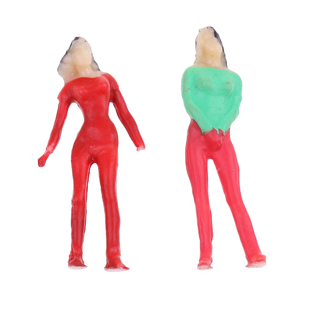 3xLayout Model People Figure Train HO Painted 1/75 for Street Scene Building