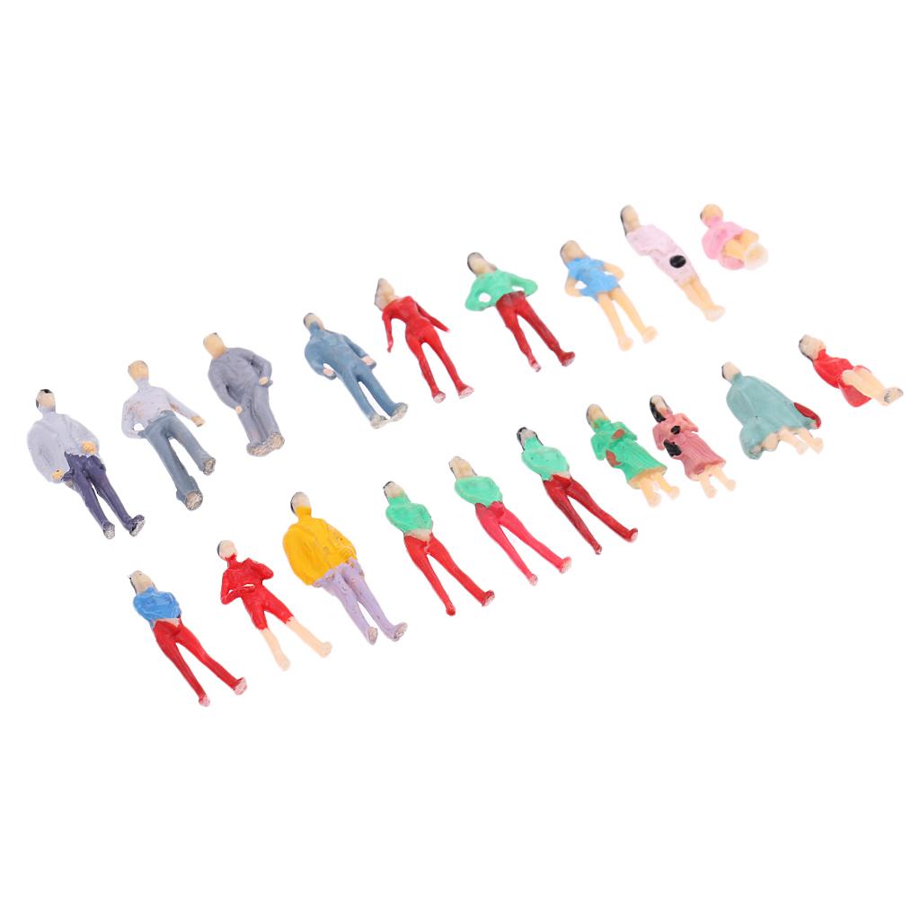 3xLayout Model People Figure Train HO Painted 1/75 for Street Scene Building