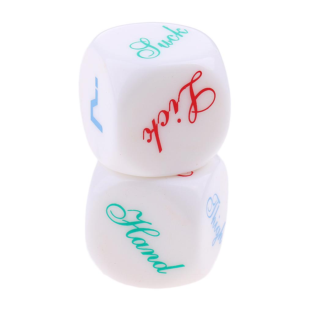 2x2pcs D6 Glow in Dark Dices Couple Foreplay Game Dice Seduction Intimate Gift