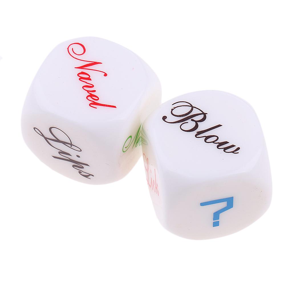 2x2pcs D6 Glow in Dark Dices Couple Foreplay Game Dice Seduction Intimate Gift