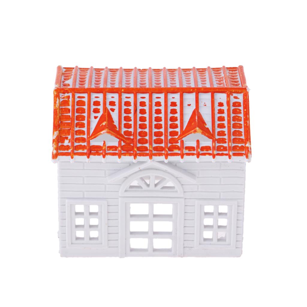 2xSmall House Villa Model DIY Building Sand Scene Accessories