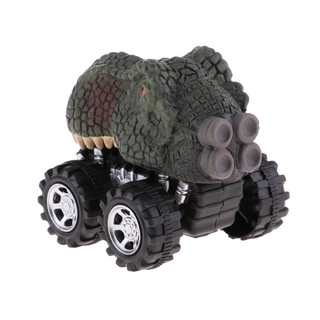3xSimulation Mini Dinosaur Car Models Pull Back Car Toys Gift for Kids Toy B