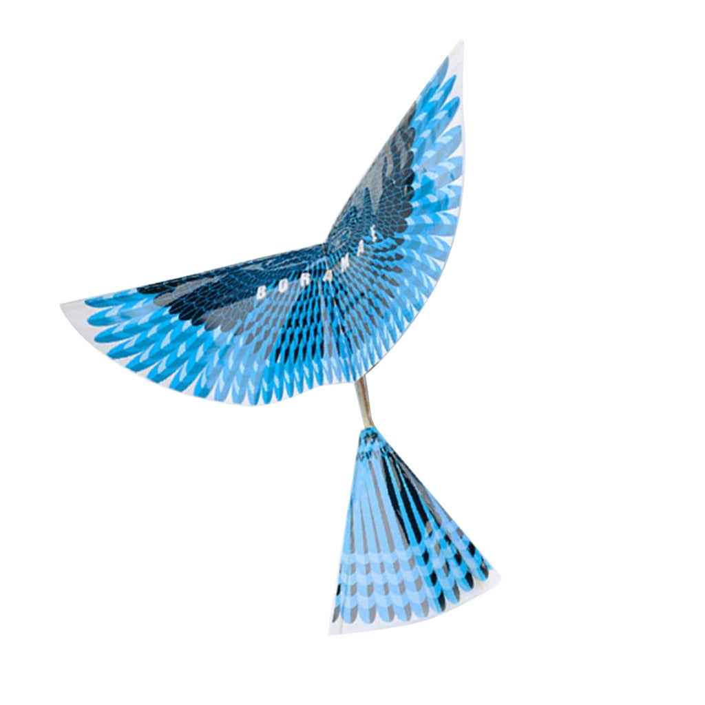 1 Set Rubber Band Power DIY Air Plane Ornithopter Bird Model Kite Kids Toy