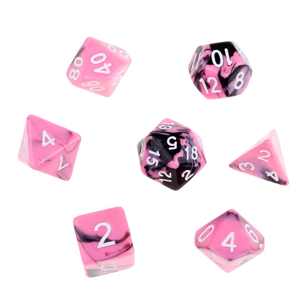 3x7 Pcs Polyhedral Dice Set for Dungeons and Dragons DND RPG Table Games A