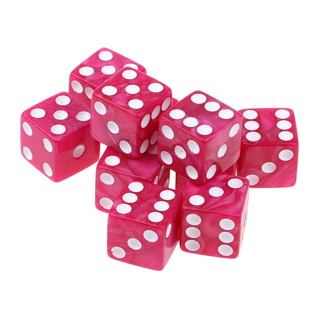 2x10Piece Six Sided D6 Dice Square Dotted for Dungeons and Dragons Toys Red
