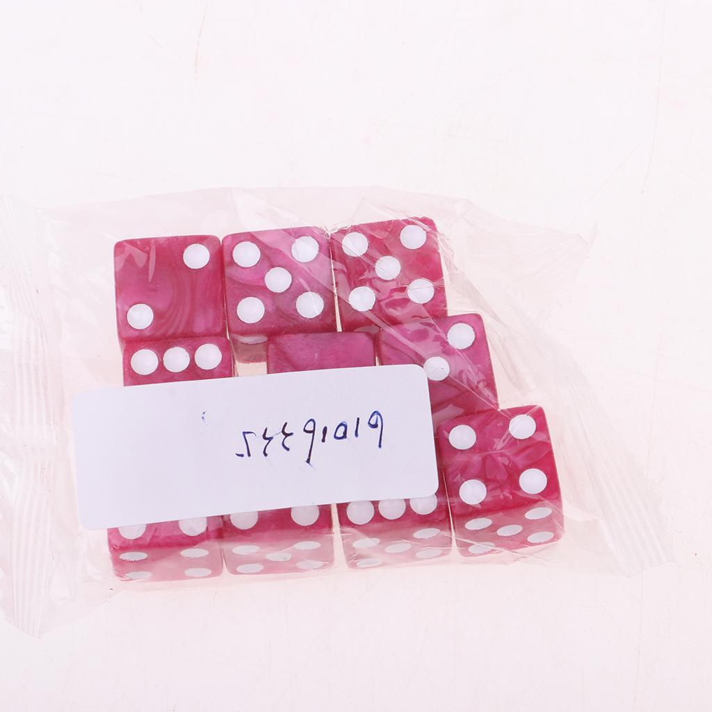 4x10Piece Six Sided D6 Dice Square Dotted for Dungeons and Dragons Toys Red