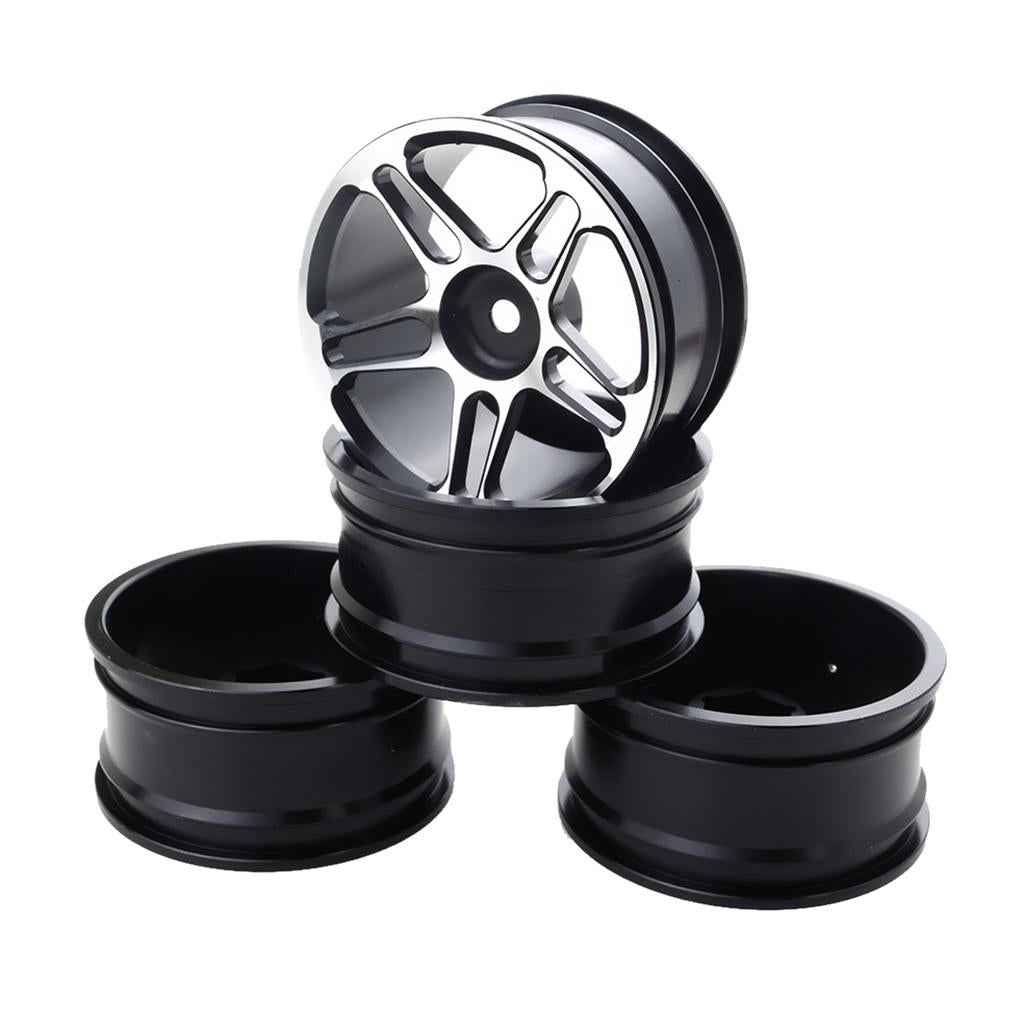 4x Aluminum 12mm Hex Wheel Rims for 1/10 RC Model On-road Racing Drift Car