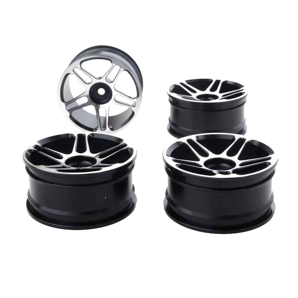 4x Aluminum 12mm Hex Wheel Rims for 1/10 RC Model On-road Racing Drift Car