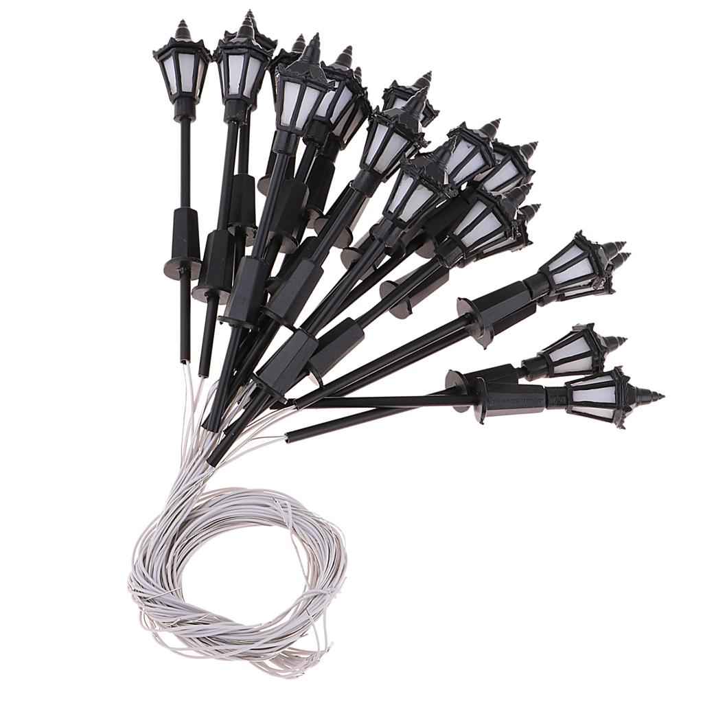 20pc 1:100 Scale HO Scale Led Street Lights for Sand Table Model Decor 7cm
