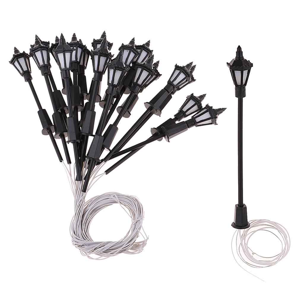 20pc 1:100 Scale HO Scale Led Street Lights for Sand Table Model Decor 7cm