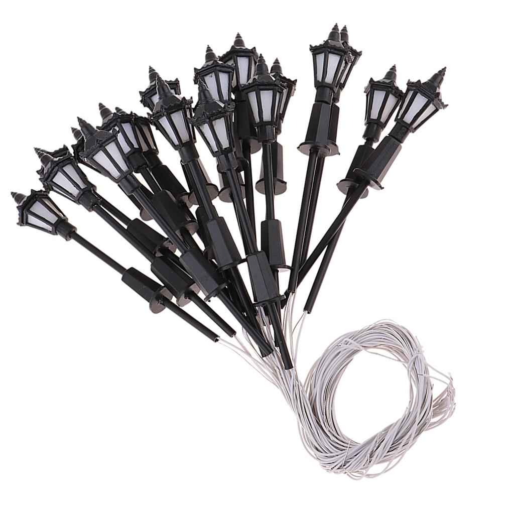 20pc 1:100 Scale HO Scale Led Street Lights for Sand Table Model Decor 7cm