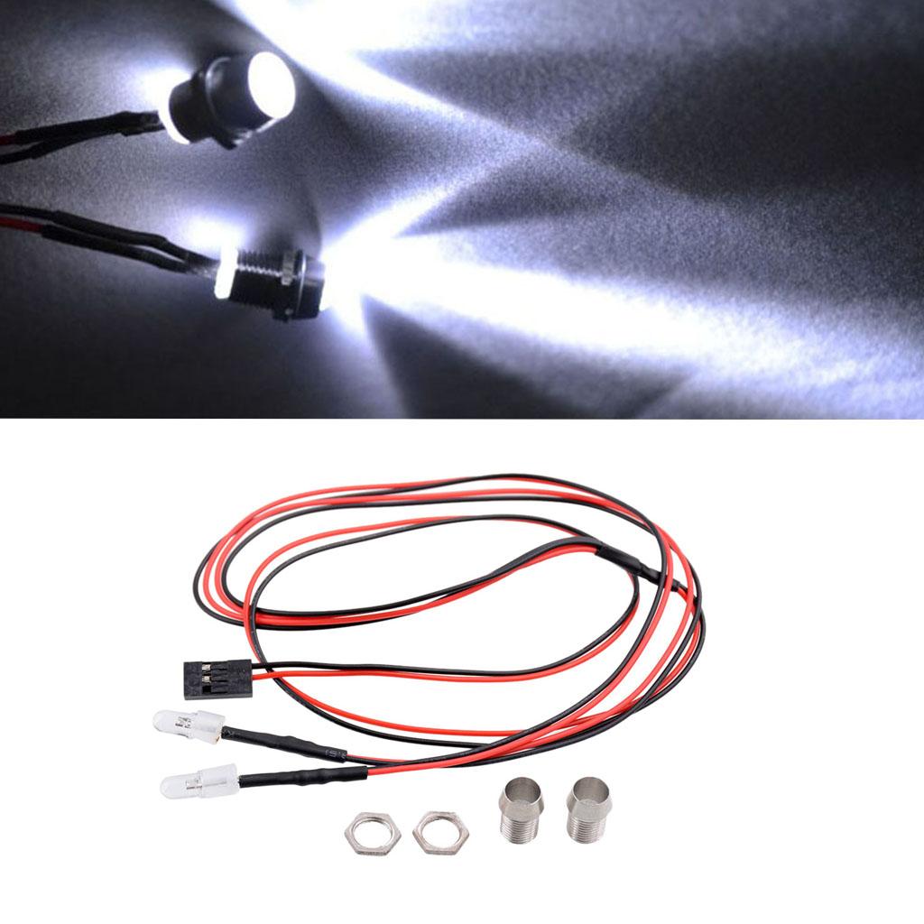 3xRC LED Lamp Light for 1/5 1/8 1/10 1/12 1/16 Car Truck Parts Accessory