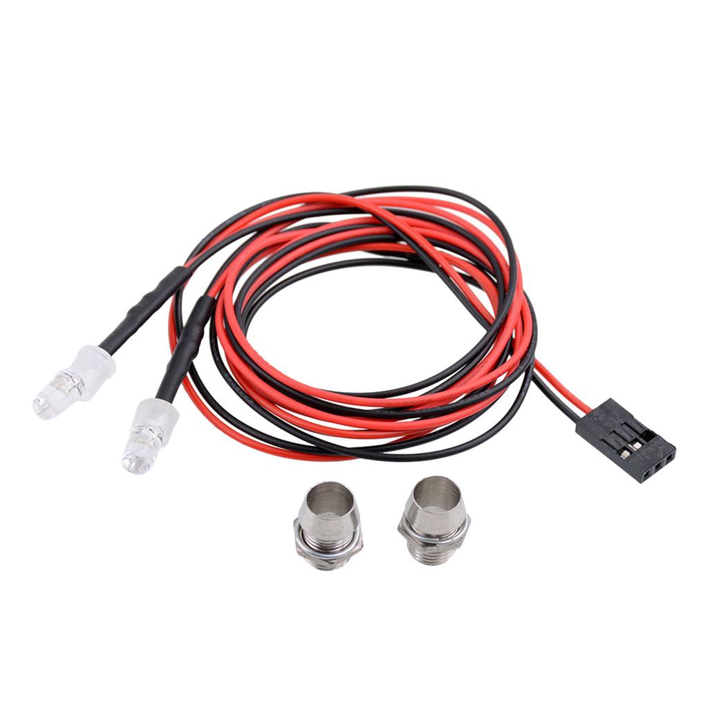 4xRC LED Lamp Light for 1/5 1/8 1/10 1/12 1/16 Model Car Spare Parts Red