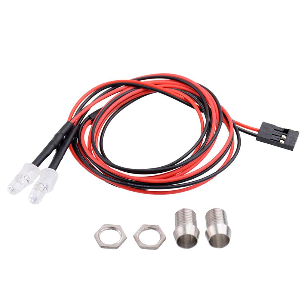 3xRC LED Lamp Light for 1/5 1/8 1/10 1/12 1/16 Model Car Spare Parts Red