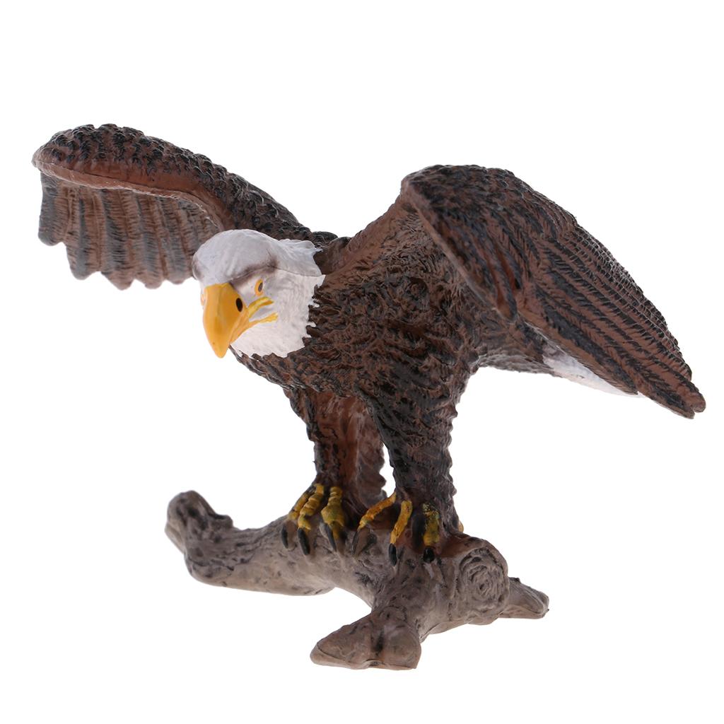 4xSimulation Animal Model Eagle LifeLike for Home Garden Miniature Props Decor