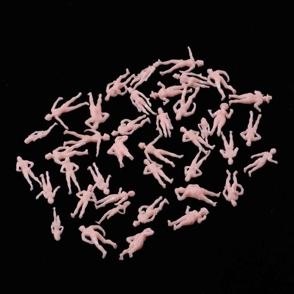 1/87 Scale Mini Plastic People Figures Miniatures Beach Crowd Model Trains HO