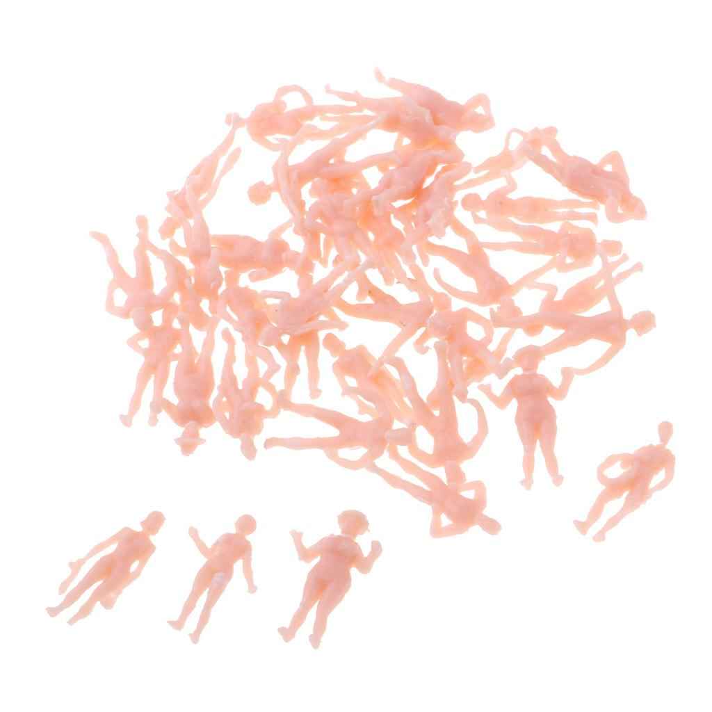 1/87 Scale Mini Plastic People Figures Miniatures Beach Crowd Model Trains HO