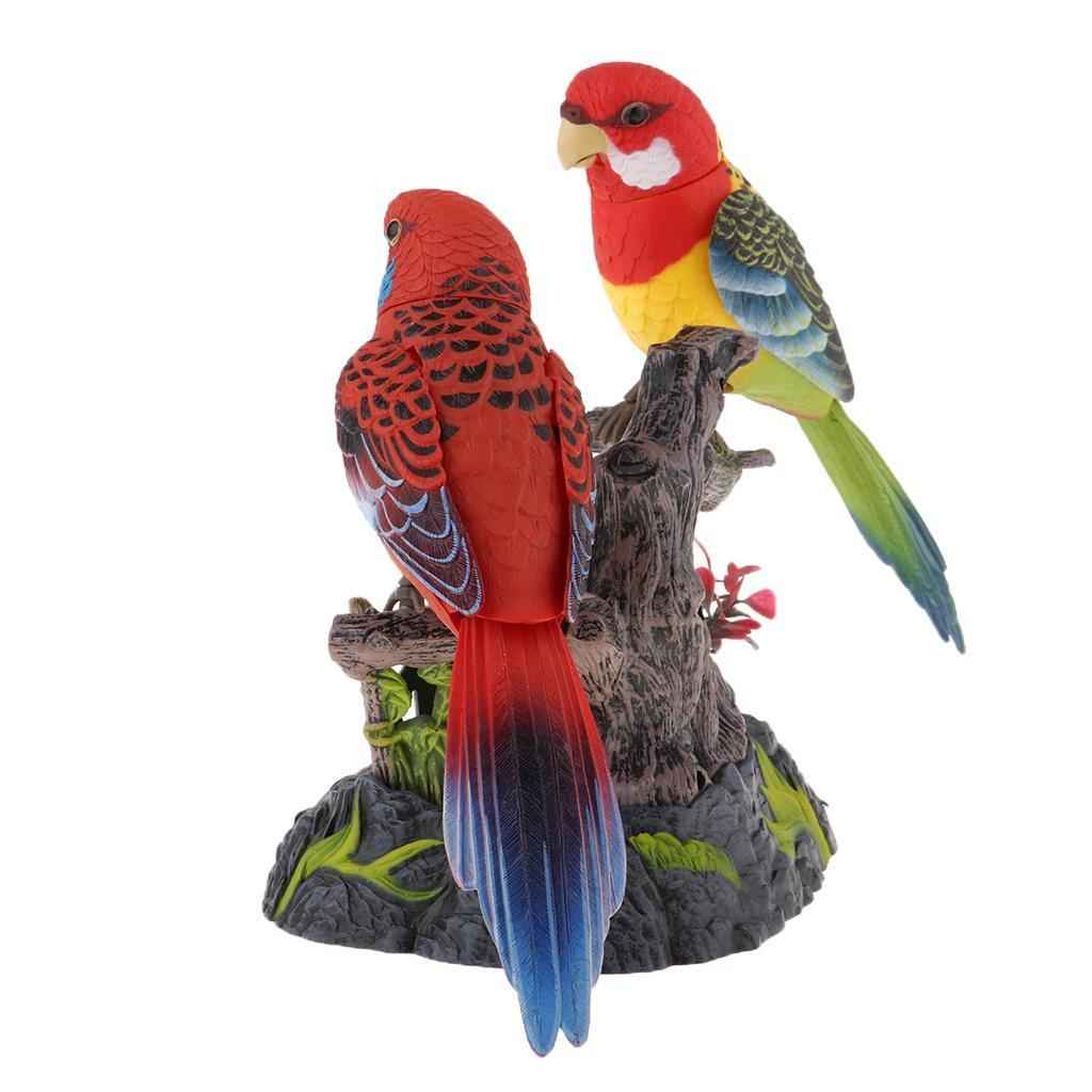 Simulated Chirping Dancing Parrot Realistic Motion Sensor Singing Moving Toy